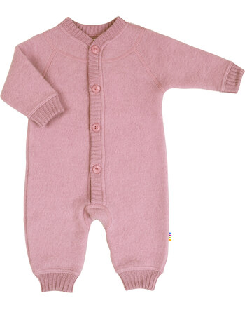 Joha Overall/Jumpsuit mit Knopfleiste aus Merino-Wollfleece - Alte Rose