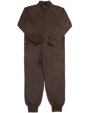 Joha Overall/Jumpsuit mit Reißverschluss aus Merinowolle - Dark Brown