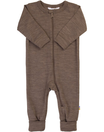 Joha Overall/Jumpsuit mit Reißverschluss aus Merinowolle und Seide - Brown