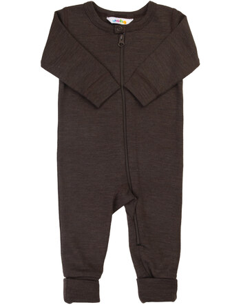 Joha Overall/Jumpsuit mit Reißverschluss aus Merinowolle und Seide - Dark Brown