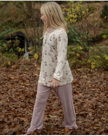 Joha Pyjama/Schlafanzug Zweiteiler mit Gltzer-Print aus Bambus-Viskose/Lycra - Creme 🦄✨