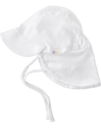 Joha Schirmmütze zum Binden & mit Nackenschutz aus Bambus-Viskose/Lycra - Weiß