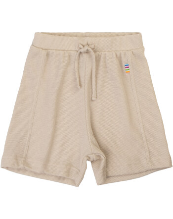 Joha Shorts mit Piqué-Struktur aus Bio-Baumwolle - Hellbeige