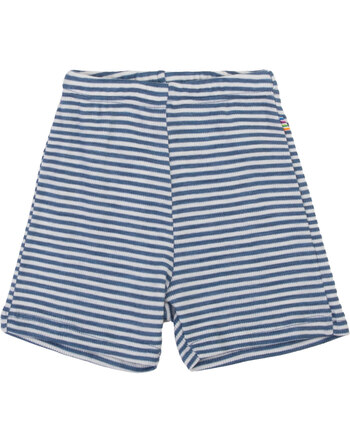 Joha Sommershorts im Ringel-Design aus Merinowolle/Seide - Blue