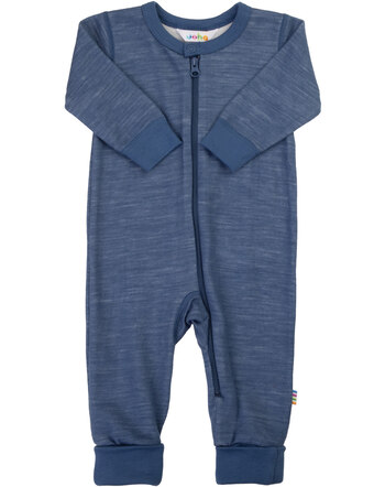Joha Strampler aus Merinowolle und Bambus-Viskose - Dark Blue