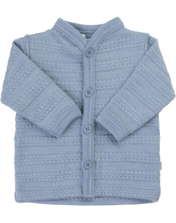 Joha Strick-Cardigan mit Knopfleiste aus Merinowolle - Blau