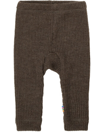 Joha Strick-Leggings aus 100 % Merinowolle - Braun Melange