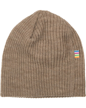 Joha Strick-Mütze aus 100 % Merinowolle - Beige Melange