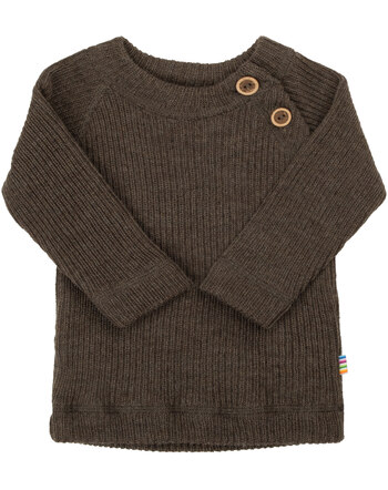 Joha Strick-Pullover aus 100 % Merinowolle - Braun Melange