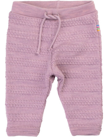 Joha Strickhose mit Zierkordel aus Merinowolle - Lilac 💗🌿