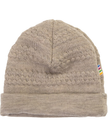 Joha Strickmütze aus Merinowolle - Beige Melange 🤎🌿