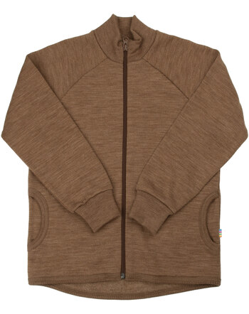 Joha Sweat-Jacke aus Merinowolle mit Reißverschluss - Warm Braun 🤎