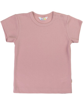 Joha T-Shirt mit Piqué-Struktur aus Bio-Baumwolle - Rosa