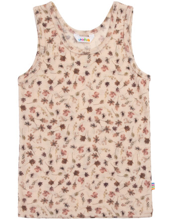 Joha Unterhemd aus 100 % Merinowolle mit Blumen - Light Pink
