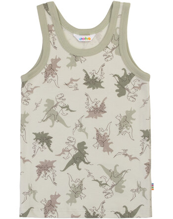 Joha Unterhemd mit Dino-Print aus Bio-Baumwolle - Hellgrün