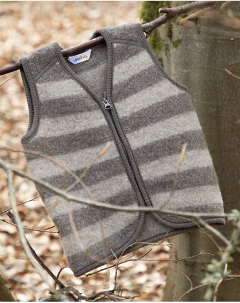 Joha Long-Sleeved-Shirt made of Merino Wool - Braun gestreift