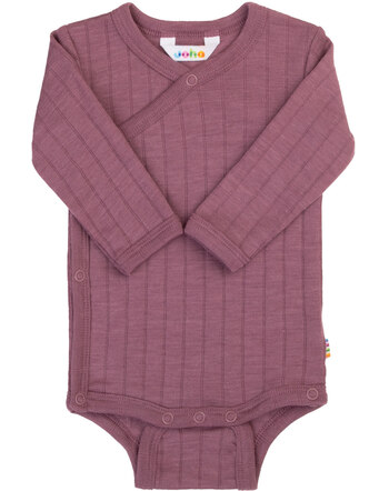 Joha Wickelbody mit zarter Struktur aus Merinowolle/Seide - Heidkraut