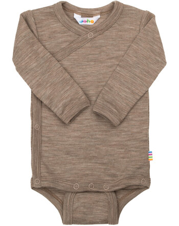 Joha Wickelbody aus Merinowolle/Seide - Beige Melange
