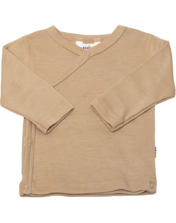 Joha Wrap-around Shirt long sleeve merino wool/silk beige