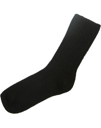 Joha Woll-Socken Wolle Rippoptik schwarz