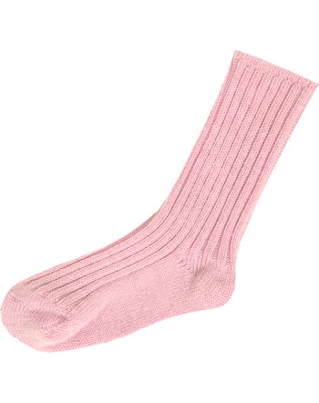 Joha Woll-Socken Wolle Rippoptik rosa