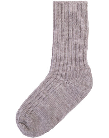 Joha Wollsocken in Rippoptik für Herbst und Winter - Beige Melange