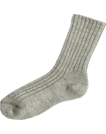 Joha Wollsocken in Rippoptik für Herbst und Winter - Grey Melange