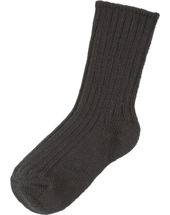 Joha Wollsocken in Rippoptik für Herbst und Winter - Schwarz 