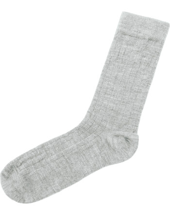 Joha Wollsocken in Rippoptik - Grey Melange
