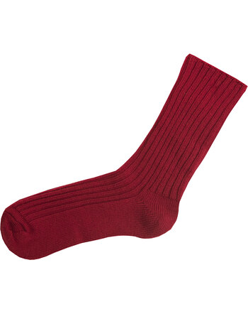 Joha Wollsocken in Rippoptik - Rot