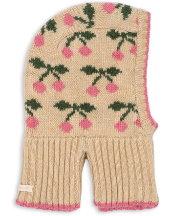 Konges Sløjd Balaclava/Mütze 'Belou' aus Wollmischung - Cherry 🍒