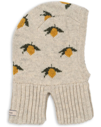 Konges Sløjd Balaclava/Schlupfmütze 'Belou' aus Wollmischung - Lemon