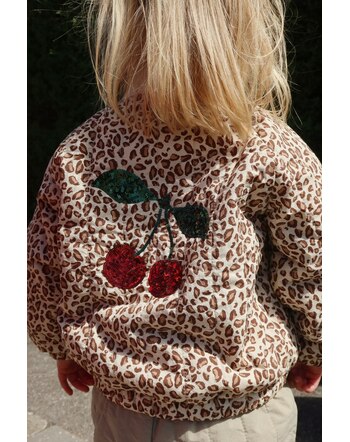 Konges Sløjd Bomber-Jacke 'Juno' im Leo-Design & Pailletten - Leo