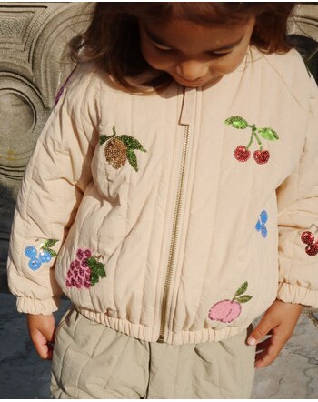 Konges Sløjd Bomber-Jacke 'Juno' mit Glitzer-Früchten - Frappé ✨ 