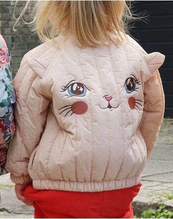 Konges Sløjd Bomberjacke 'Juno Kitty' mit Pailletten & Stickerei - Cameo Rose