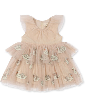 Konges Sløjd Feenkleid 'Fayette' mit Glitzer-Schwänen - Swan Glitter 🦢