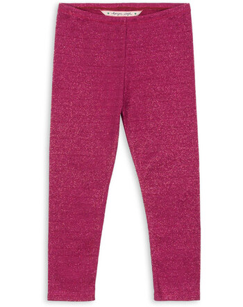 Konges Sløjd Glitzer-Leggings aus Baumwollmischung - Sangria ✨