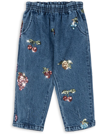 Konges Sløjd Jeanshose 'Magot' mit Glitzer-Früchten - Vitamins