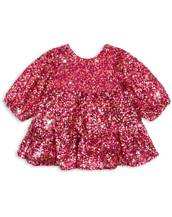 Konges Sløjd Dress 'Lila' with Glitter Sequins - Sparkling Sangria 💖