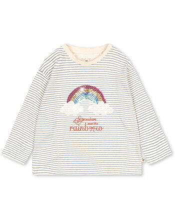Konges Sløjd Langarmshirt 'Lin LS Tee' aus 100 % Bio-Baumwolle - Navy Stripe 🌈