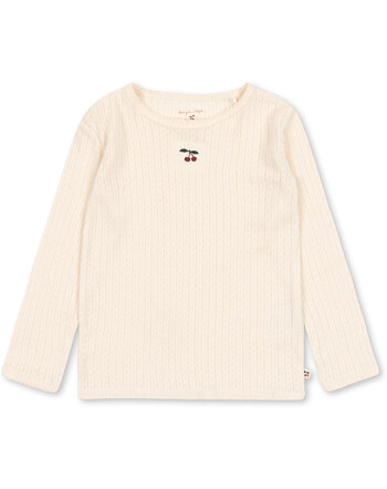 Konges Sløjd Langarmshirt 'Minnie Blouse' aus 100 % Bio-Baumwolle - White Smoke
