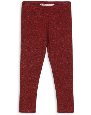 Konges Sløjd Leggings 'Roli' mit Glitzer-Garn - Red Dahli