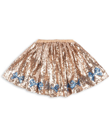 Konges Sløjd Pailetten-Rock 'Starla' mit Schleifen - Brazillian Sand 🎀