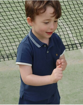 Konges Sløjd Polo-Shirt 'Florian' mit Zitronen-Stickerei aus Bio-Baumwolle - Spellbound