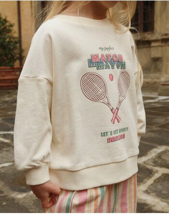 Konges Sløjd Pullover 'Loupy Lou' aus 100 % Baumwolle - Buttercream