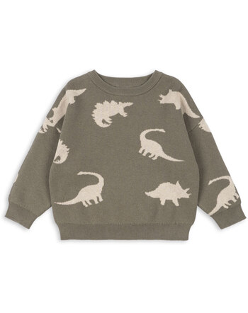 Konges Sløjd Strickpullover 'Lapis' aus Bio-Baumwolle - Dino