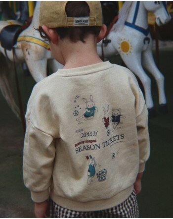 Konges Sløjd Sweatshirt 'Lou' aus Bio-Baumwolle - Wood Ash 🐰