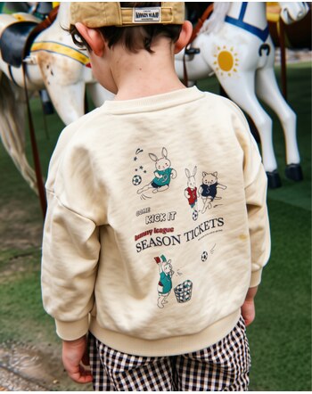 Konges Sløjd Sweatshirt 'Lou' aus Bio-Baumwolle - Wood Ash 🐰