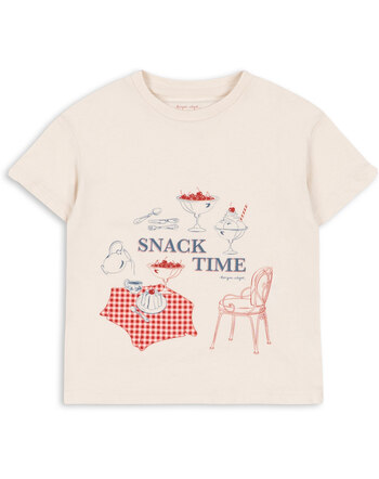 Konges Sløjd T-Shirt 'Famo Tee' aus Bio-Baumwolle - Buttercream