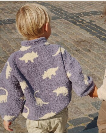 Konges Sløjd Teddy-Jacke 'Jody' mit Fleecefutter - Dino Mist 🦕